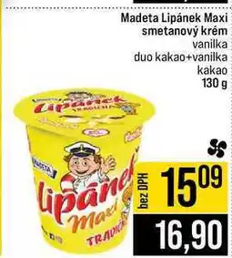 Jip Madeta Lipánek Maxi smetanový krém vanilka duo kakao+vanilka kakao 130 g nabídka