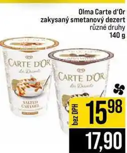 Jip Olma Carte d'Or zakysaný smetanový dezert různé druhy nabídka
