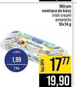 Jip Milram smetana do kávy irish cream amaretto nabídka