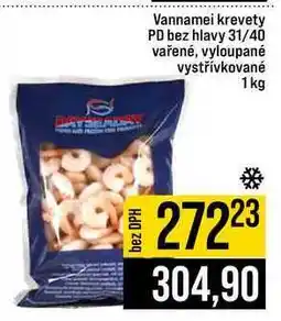 Jip Vannamei krevety PD bez hlavy 31/40 vařené, vyloupané vystřívkované nabídka