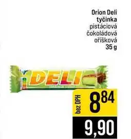 Jip Orion Deli tyčinka pistáciová čokoládová oříšková nabídka