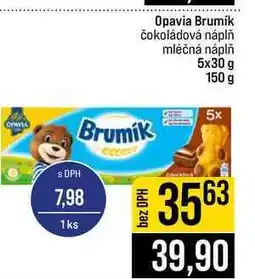 Jip Opavia Brumik čokoládová náplň mléčná náplň 5x30 g 150 g nabídka