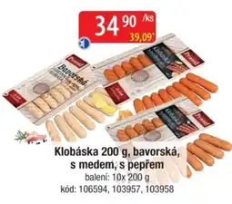 Qanto Prand klobáska 200 g, bavorská, s medem, s pepřem nabídka