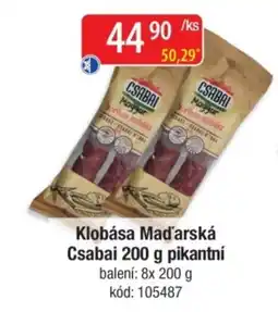 Qanto Csabai klobása mad'arská pikantní nabídka