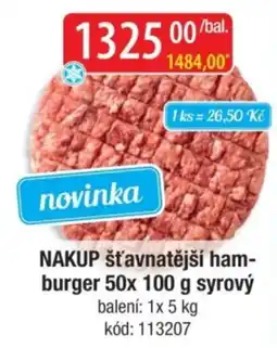 Qanto nakup šťavnatější hamburger syrový nabídka