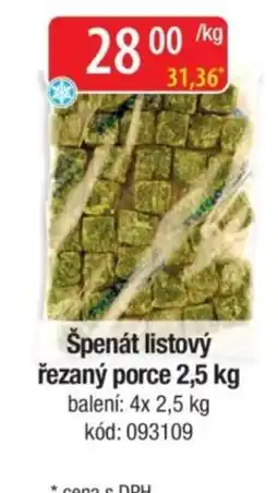 Qanto Špenát listový řezaný porce nabídka