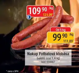 Qanto Nakup Fotbalová klobása nabídka