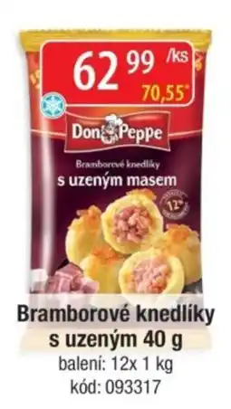 Qanto Don Peppe bramborové knedlíky s uzeným masem nabídka