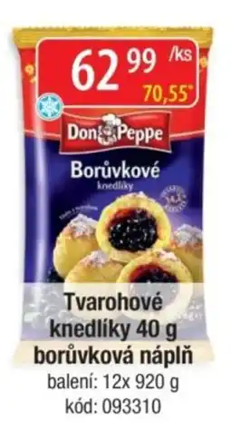 Qanto Don Peppe borůvkové knedlíky nabídka