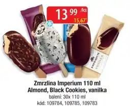 Qanto Zmrzlina imperium almond, black cookies, vanilka nabídka