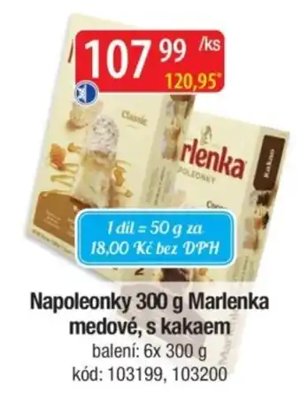 Qanto Marlenka napoleonky medové s kakaem nabídka