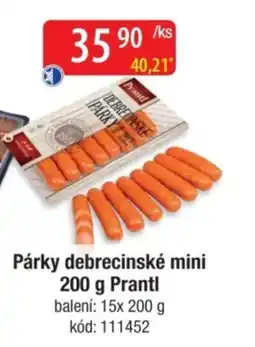 Qanto Prantl párky debrecinské mini nabídka