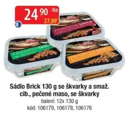 Qanto Brick sádlo se škvarky a smaž. cib., pečené maso, se škvarky nabídka