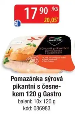 Qanto Gastro pomazánka sýrová pikantní s česnekem nabídka