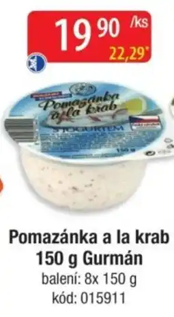 Qanto Gurmán pomazánka a la krab nabídka