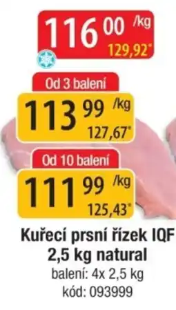 Qanto Kuřecí prsní řízek IQF nabídka