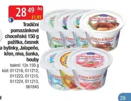 Qanto Chocenske tradiční pomazánkové nabídka