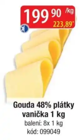 Qanto Gouda 48% plátky vanička nabídka