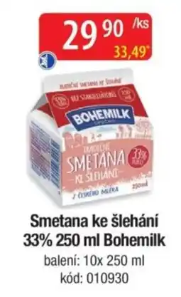 Qanto Bohemilk smetana ke šlehání nabídka