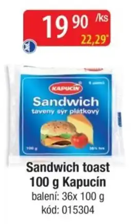 Qanto Kapucín sandwich tavený sýr plátkový nabídka