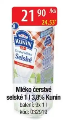 Qanto Kunín mléko čerstvé selské nabídka