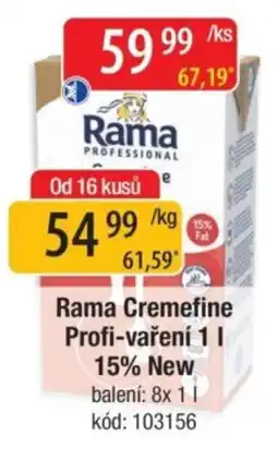 Qanto Rama Cremefine Profi-vaření 1 l 15% New nabídka