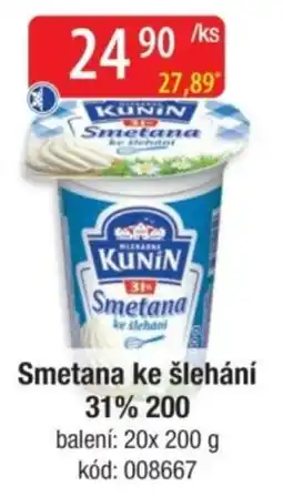 Qanto Kunin Smetana ke šlehání nabídka
