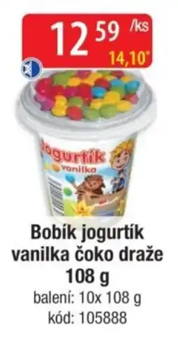 Qanto Bobík jogurtík vanilka čoko draže nabídka