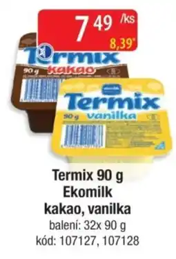 Qanto Termix ekomilk kakao, vanilka nabídka