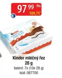 Qanto Kinder mléčný řez nabídka