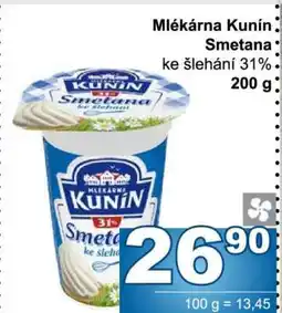 Jip Mlékárna Kunín Smetana nabídka