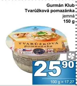 Jip Gurmán Klub Tvarůžková pomazánka nabídka