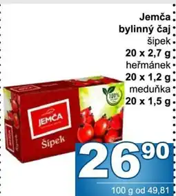 Jip Jemča bylinný čaj nabídka