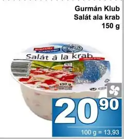 Jip Gurmán Klub Salát ala krab nabídka