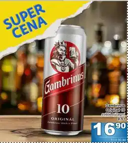 Jip GAMBRINUS ORIGINÁL 10 světlé výčepní nabídka