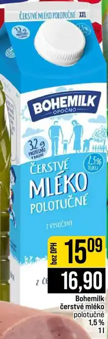 Jip BOHEMILK ČERSTVÉ MLÉKO POLOTUČNÉ nabídka