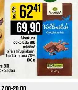 Jip Alnatura čokoláda BIO nabídka