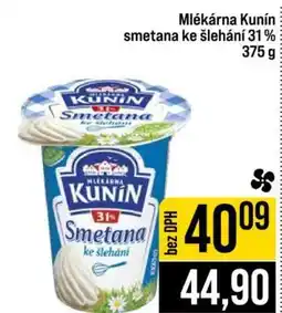 Jip Mlékárna Kunín Smetana ke šlehání 31% nabídka