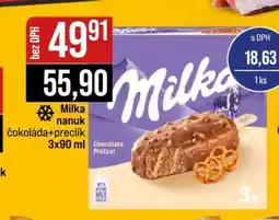 Jip Milka nanuk čokoláda+preclík nabídka