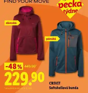 CRIVIT SOFTSHELLOVÁ BUNDA