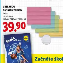 Lidl CRELANDO KARTOTÉKOVÉ KARTY nabídka