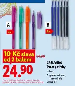 Lidl Crelando Psací potřeby nabídka