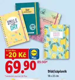 Lidl DIÁŘ/ZÁPISNÍK nabídka