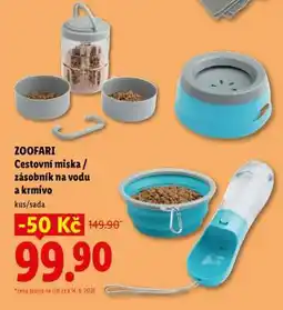 Lidl ZOOFARI Cestovní miska / zásobník na vodu a krmivo nabídka