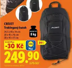 Lidl CRIVIT TREKINGOVÝ BATOH nabídka