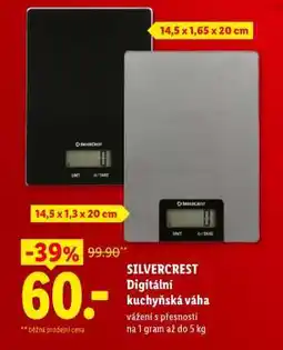 Lidl SILVERCREST DIGITÁLNÍ KUCHYŇSKÁ VÁHA nabídka