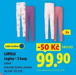 Lidl lupilu LEGÍNY 2 KUSY nabídka
