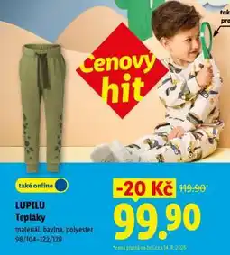 Lidl LUPILU TEPLÁKY nabídka