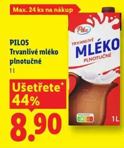 Lidl PILOS TRVANLIVÉ MLÉKO PLNOTUČNÉ nabídka