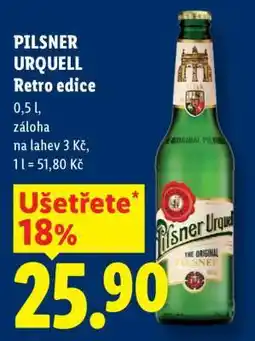 Lidl PILSNER URQUELL RETRO EDICE nabídka